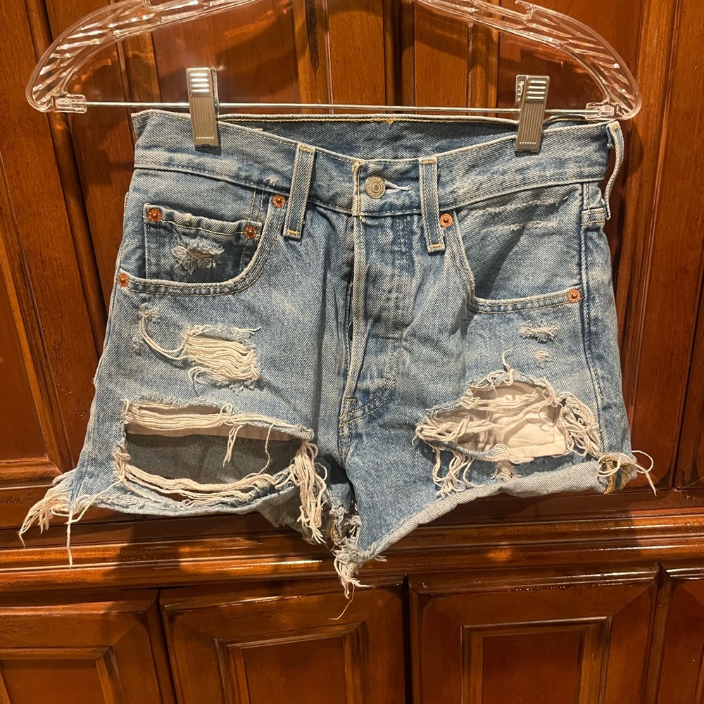 Levi’s Distressed Denim Shorts